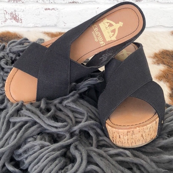 Crown Vintage Shoes - Crown Vintage Cork Wedge Sandals